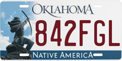 OK license plate 842FGL