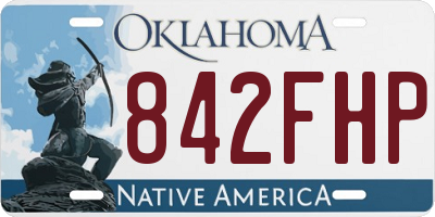 OK license plate 842FHP
