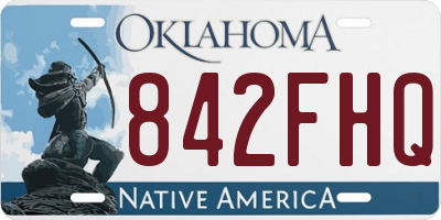 OK license plate 842FHQ