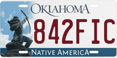 OK license plate 842FIC