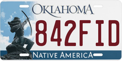OK license plate 842FID