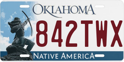 OK license plate 842TWX