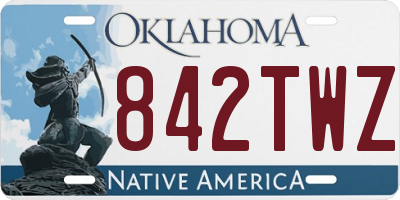 OK license plate 842TWZ