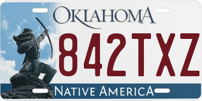 OK license plate 842TXZ