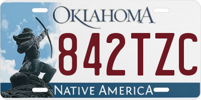 OK license plate 842TZC