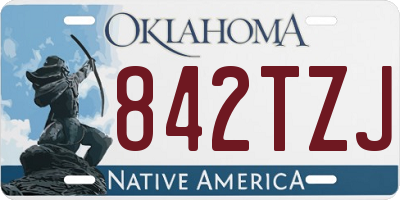 OK license plate 842TZJ