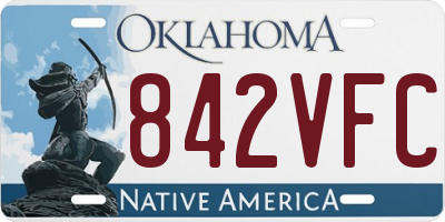 OK license plate 842VFC