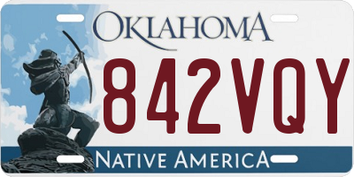 OK license plate 842VQY