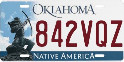 OK license plate 842VQZ