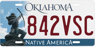 OK license plate 842VSC