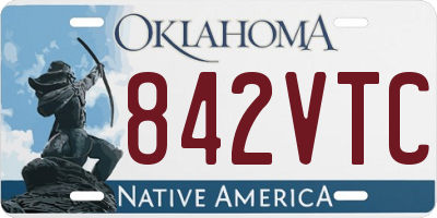 OK license plate 842VTC