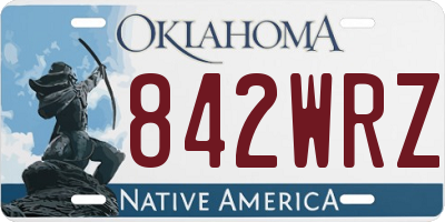 OK license plate 842WRZ