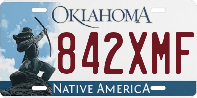 OK license plate 842XMF