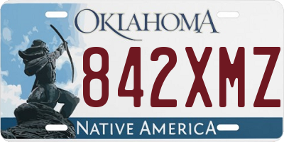 OK license plate 842XMZ