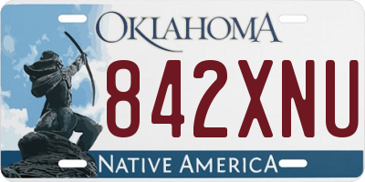 OK license plate 842XNU