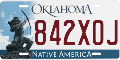 OK license plate 842XOJ