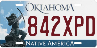 OK license plate 842XPD