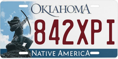 OK license plate 842XPI