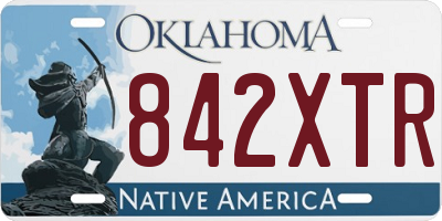 OK license plate 842XTR