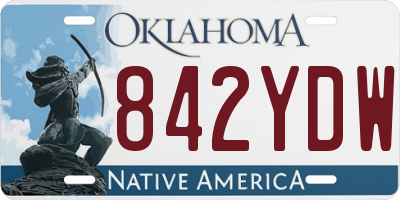 OK license plate 842YDW