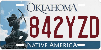 OK license plate 842YZD