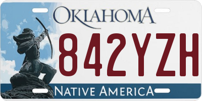 OK license plate 842YZH