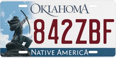 OK license plate 842ZBF
