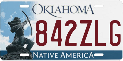 OK license plate 842ZLG