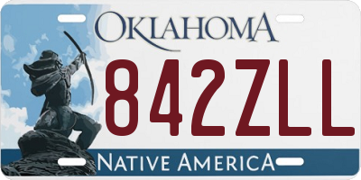 OK license plate 842ZLL