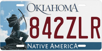 OK license plate 842ZLR