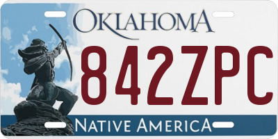 OK license plate 842ZPC