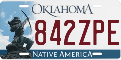 OK license plate 842ZPE