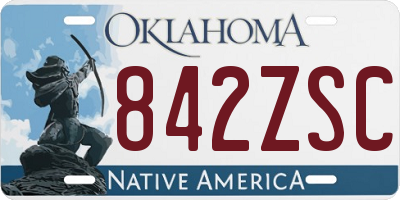 OK license plate 842ZSC