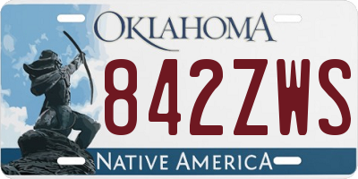 OK license plate 842ZWS