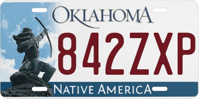 OK license plate 842ZXP