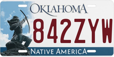 OK license plate 842ZYW