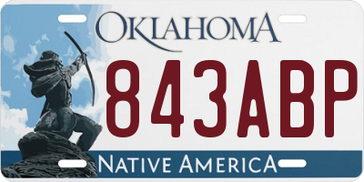OK license plate 843ABP
