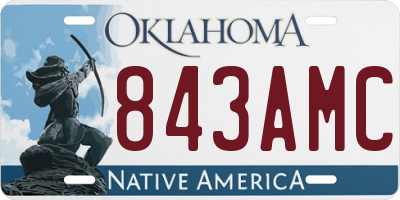 OK license plate 843AMC