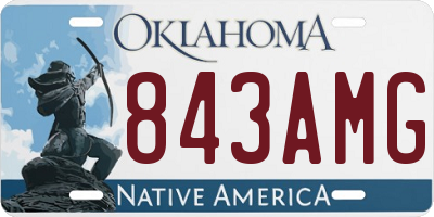 OK license plate 843AMG