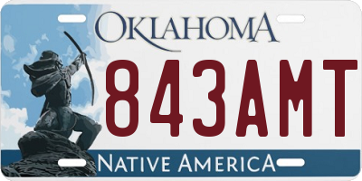 OK license plate 843AMT