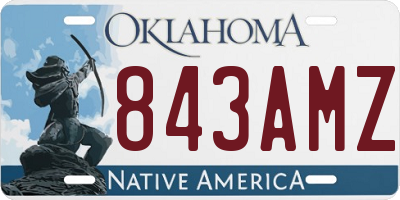 OK license plate 843AMZ
