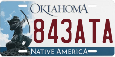 OK license plate 843ATA