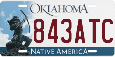 OK license plate 843ATC