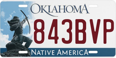 OK license plate 843BVP