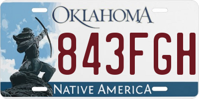 OK license plate 843FGH