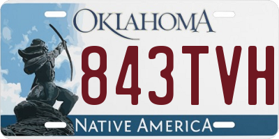 OK license plate 843TVH