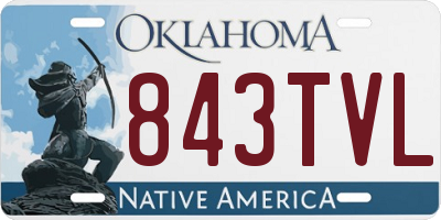 OK license plate 843TVL