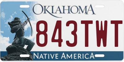 OK license plate 843TWT