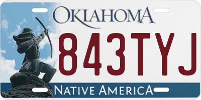 OK license plate 843TYJ