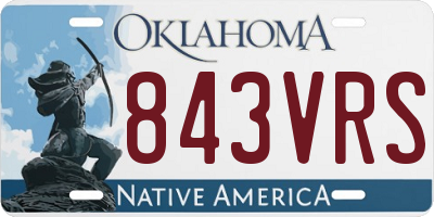 OK license plate 843VRS